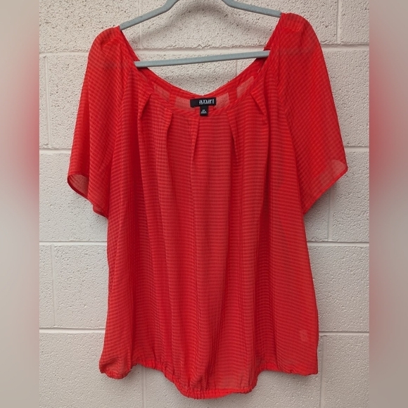 A.N.A. size 2X blouse in orange - Picture 1 of 13